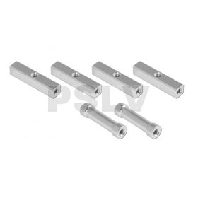 213513 Alu Square Post with 3mm thread hole and Round Post